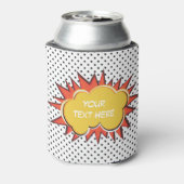 Comic Book Explosion Custom Text Bubble Blikjeskoeler (Blikje Achterkant)