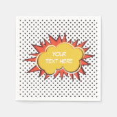 Comic Book Explosion Custom Text Bubble Servet (Voorkant)