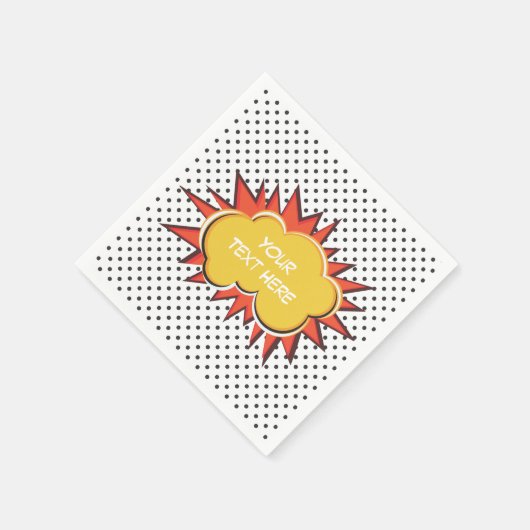 Comic Book Explosion Custom Text Bubble Servet (Hoek)