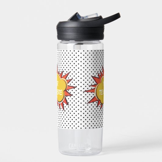 Comic Book Explosion Custom Text Bubble Waterfles (Links)