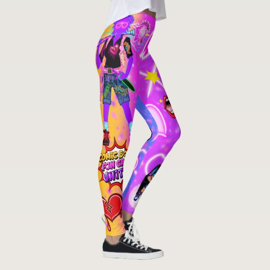 Comic Book Fan Girl Leggings (Droite)