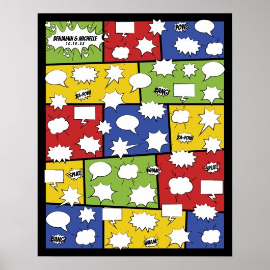 Comic Book-gastenboekposter - 50 handtekeningen Poster (Voorkant)