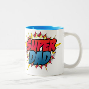 Comic Book Geïnspireerd Super Pap Tweekleurige Koffiemok