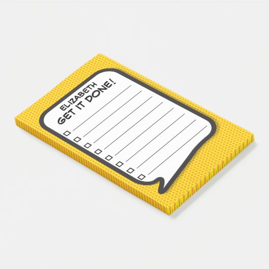 Comic Book GET IT DONE Takenlijst Planner Post-it® Notes (Schuin)