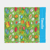 Comic Book Green Fleece Blanket Deken (Voorkant (Horizontaal))
