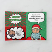 Comic Book Hoesje Foto Kerstmis Kaart (Binnen)