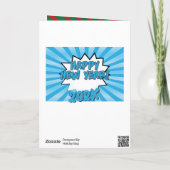 Comic Book Hoesje Kaart met kerstmis (Achterkant)