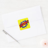  Comic Book Kapow Onomatopoeia Vierkante Sticker (Envelop)