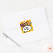 Comic Book OMG Baby Shower Strooi-uitje Vierkante Sticker (Envelop)