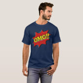 Comic Book OMG Exclamation Speech Bubble T-shirt (Voorkant volledig)
