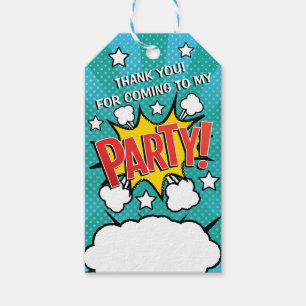 Comic Book PARTY! Cadeaulabels