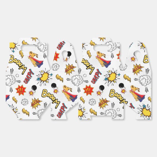 Comic Book Pattern Bedankdoosjes (Ongevouwen)