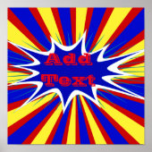 Comic Book Personalized Superheld Poster Wall (Voorkant)