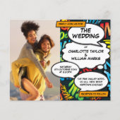 Comic Book Photos Budget Wedding Invitation (Voorkant)