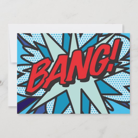 Comic Book Pop Art BANG Kaart (Voorkant)