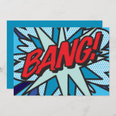 Comic Book Pop Art BANG Kaart (Voorkant / Achterkant)