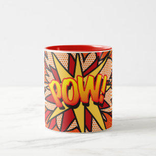 Comic Book Pop Art BOEM! Tweekleurige Koffiemok
