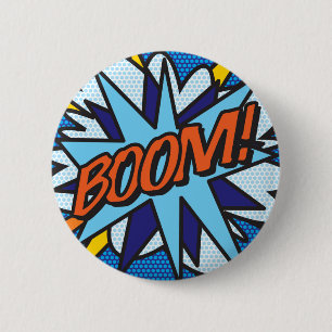 Comic Book Pop Art BOOM! Ronde Button 5,7 Cm