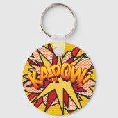 Comic Book Pop Art KA-POW Sleutelhanger (Voorkant)