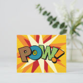 Comic Book Pop Art KABOEM Aankondigingskaart (Staand voorkant)