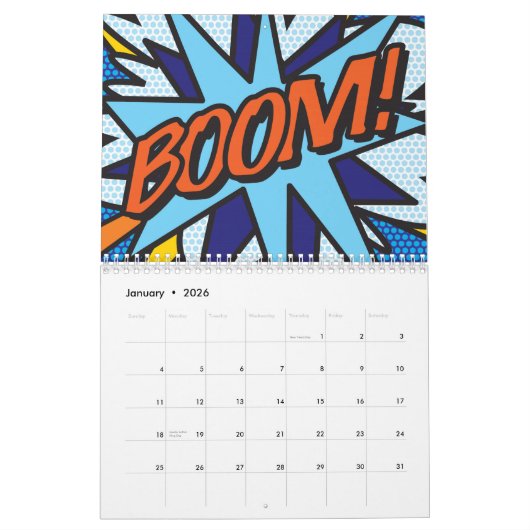 Comic Book Pop Art Kalender (Jan 2026)