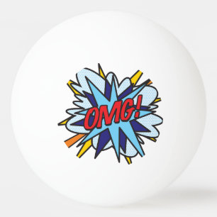 Comic Book Pop Art OMG Pingpongballen