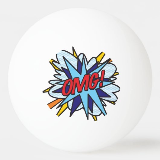 Comic Book Pop Art OMG Pingpongballen (Achterkant)
