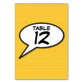 Comic Book Pop Art Oranje Tafelnummer (Voorkant)