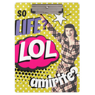 Comic Book Pop Art Retro Lady Funny Klembord