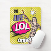 Comic Book Pop Art Retro Lady Funny  Muismat (Met muis)