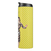 Comic Book Pop Art Retro Lady Funny Thermosbeker (Geroteerd rechts)