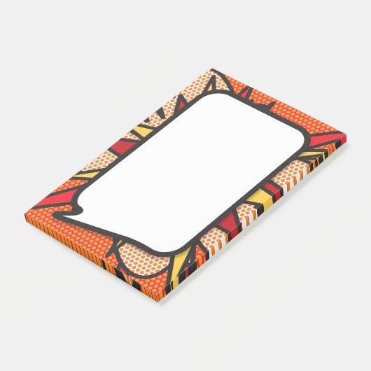 Comic Book Pop Art Speech Bubble Post-it® Notes (Schuin)