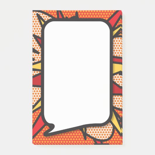 Comic Book Pop Art Speech Bubble Post-it® Notes (Voorkant)