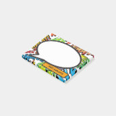 Comic Book Pop Art Speech Bubble Post-it® Notes (Schuin)