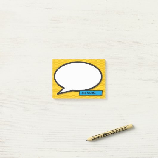 Comic Book Pop Art Speech Bubble Post-it® Notes (Op bureau)