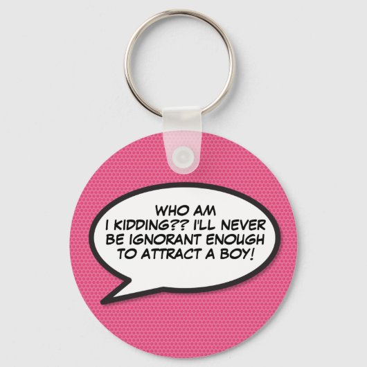 Comic Book Pop Art Speech Bubble Sleutelhanger (Voorkant)