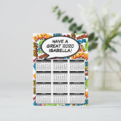 Comic Book Pop Art-spraakballon 2020-agenda Briefkaart (Staand voorkant)