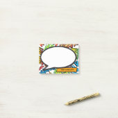 Comic Book Pop Art-spraakballon Post-it® Notes (Op bureau)
