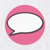 Comic Book Pop Art Spraakballon roze Labels (Design 2)