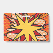 Comic Book Pop Art Spreekwolk Badge (Achterkant)