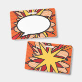 Comic Book Pop Art Spreekwolk Badge (Voor- en achterkant)