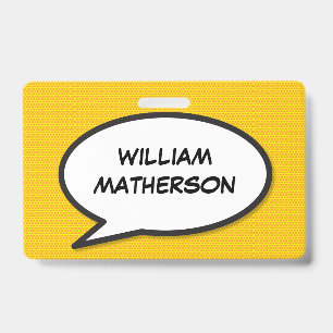 Comic Book Pop Art Spreekwolk Badge