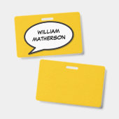 Comic Book Pop Art Spreekwolk Badge (Voor- en achterkant)