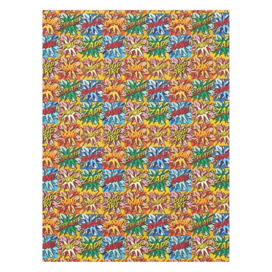 Comic Book Pop Art Superheld Tafelkleed (Voorkant)