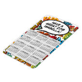 Comic Book Pop Art tekstballon 2018-agenda Magneet (Linkerzijde)