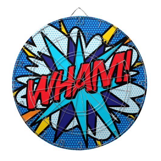 Comic Book Pop Art WHAM Dartbord (Voorkant)