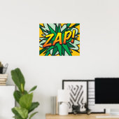 Comic Book Pop Art ZAP Superheld Poster (Thuiskantoor)