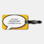 Comic Book Pop Art ZOOM! gepersonaliseerd Bagagelabel (Achterkant horizontaal)