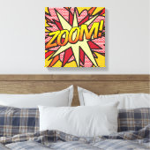 Comic Book Pop Art ZOOM Superheld Canvas Afdruk (Insitu (Slaapkamer))