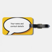 Comic Book Pop HALLO Bagagelabel (Achterkant horizontaal)